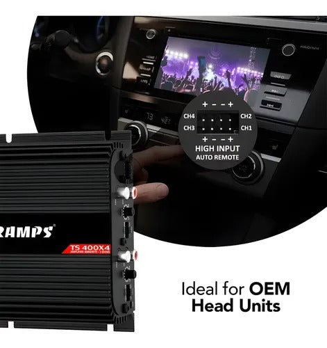 Módulo Taramps Ts400x4 Digital 100w Rms 4 Canais 2ohms A Fio Módulo Taramps Ts400x4 Digital 100w Rms 4 Canais 2ohms A Fio